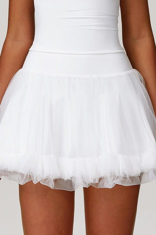 Flouncy Tulle Casual Mini Skirt