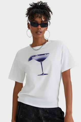 Graphic Cocktail Print T-Shirt