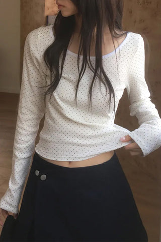Polka Dot Long Sleeve Top
