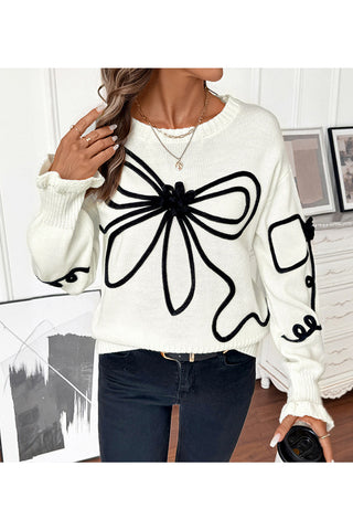 Bow-Accent Sweater