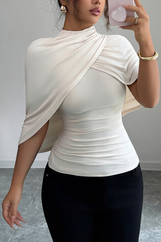 Draped Cape-Style T-Shirt