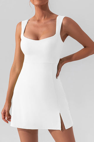 Sleeveless Square-Neck Casual Dress