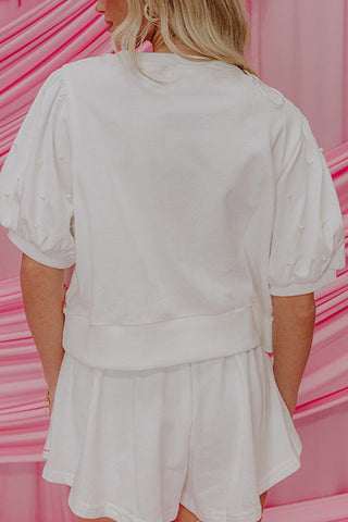 Pearl Puff Sleeve Lounge Set