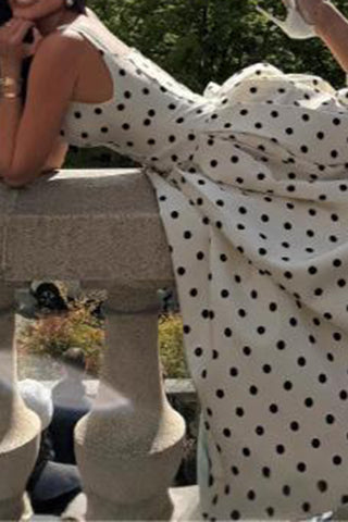 Polka Dot Casual Maxi Dress