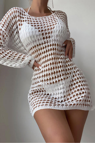 Mesh Long Sleeve Swimsuit Cover-Up