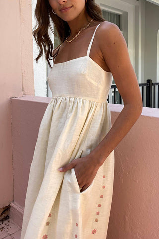 Floral Hem Long Dress