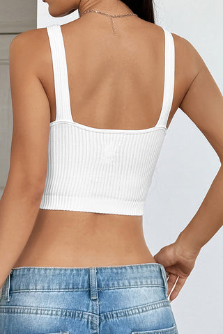 Ribbed V-Neck Cami Top