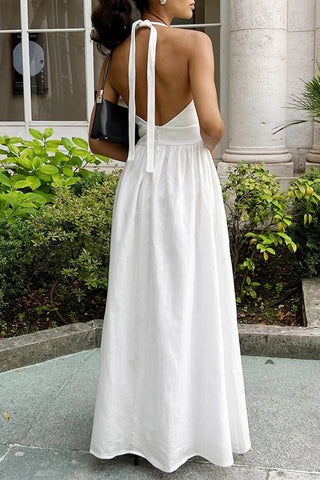 Halter Midi Casual Dress