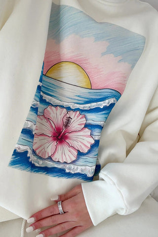 Sunrise Wave Graphic Sweatshirt