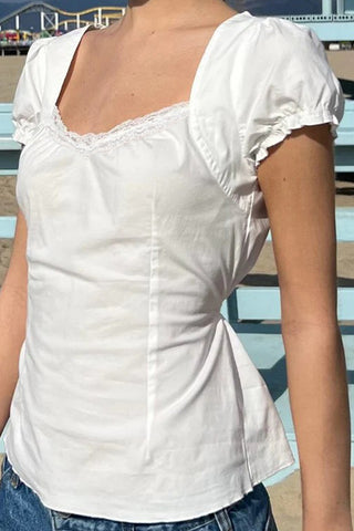 Sweetheart Neck Puff Sleeve Top