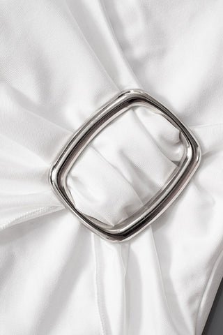 Asymmetrical Hem Tank with Buckle Detail