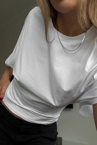 Ruched Waist Short Sleeve Top