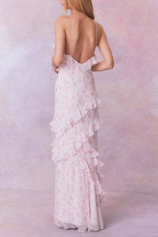 Flowing Ruffle Maxi Dress