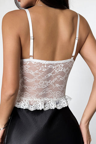 Floral Lace Bustier Top