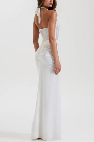 Elegant Halter Evening Gown