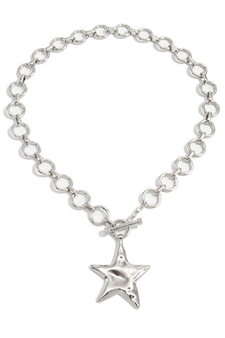 Chunky Chain Necklace with Star Pendant