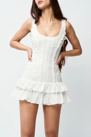 Ruffled Sleeveless Casual Dress