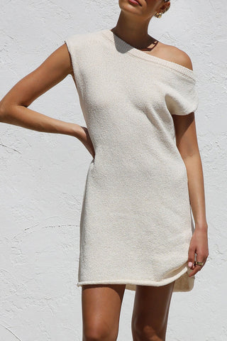 Off Shoulder Knit Mini Dress