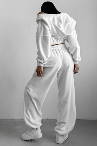 Cropped Hoodie and Jogger Pants Set