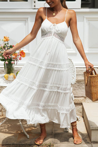 Lace-Trim Spaghetti Strap Sundress