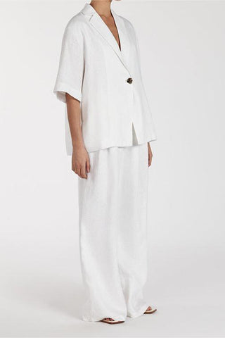 Short Sleeve Blazer and Pants Set
