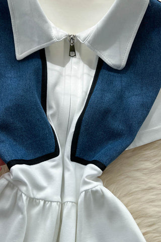 Collared Colorblock Dress