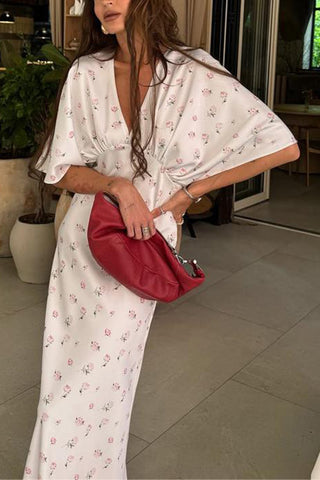 Elegant V-Neck Maxi Dress