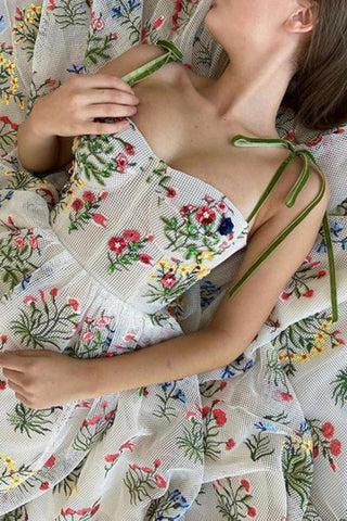 Floral Strap Midi Dress