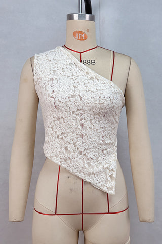 Asymmetrical Lace Tank