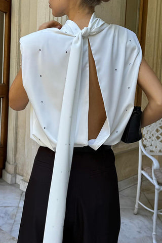 Elegant High-Neck Sleeveless Top