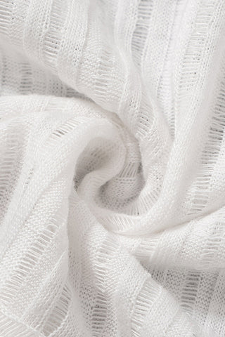 Off-Shoulder Asymmetrical Ribbed T-Shirt