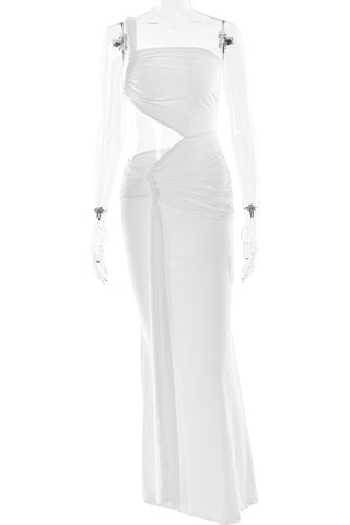 Cutout Maxi Dress with Ruched Details