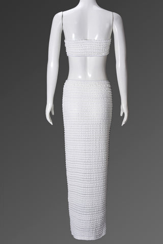 Chic Wrap Skirt Set with Draped Detail