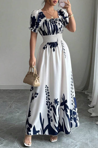 Puff Sleeve Maxi Dress