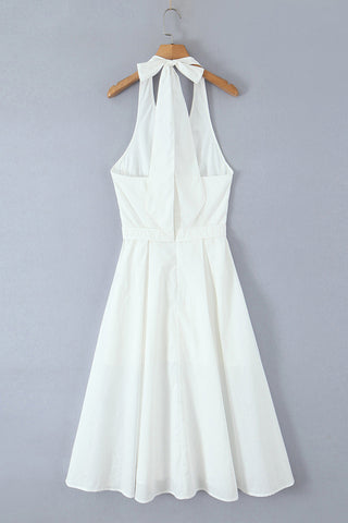 Floral Halter Neck Casual Dress