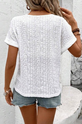 Chic Cutout Knit T-Shirt