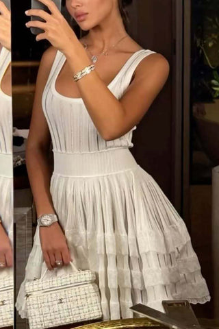 Sleeveless Eyelet Dress