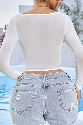 Elegant Lace Trim T-Shirt