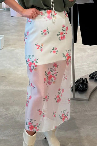 Floral Print Maxi Skirt
