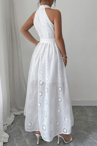 Sleeveless Eyelet Dress