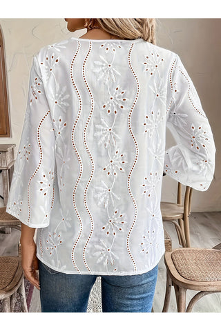 Intricate Lace Eyelet T-Shirt