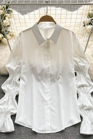 Lace-Up Corset and Classic Shirt Set