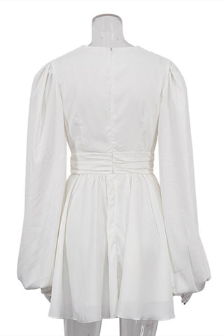 V-Neck Flowing Casual Dress