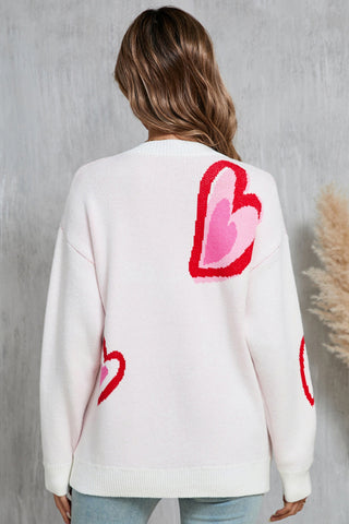 Heart Patterned Sweater
