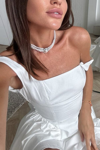 Square-Neck Flared Casual Dress