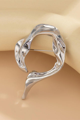Abstract Asymmetric Blazer Brooch