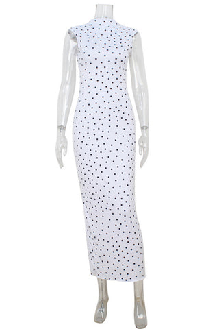 Sleeveless Polka Dot Dress