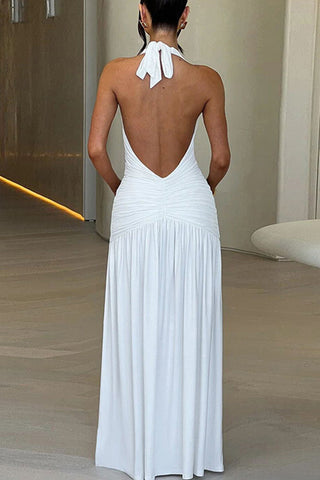 Plunging V-Neck Evening Dress
