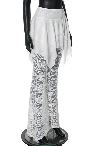 Layered Lace Casual Pants