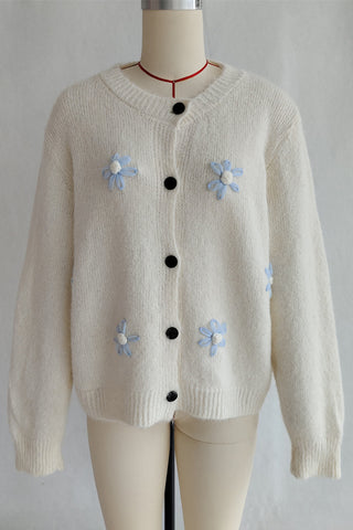 Floral Button-Up Cardigan